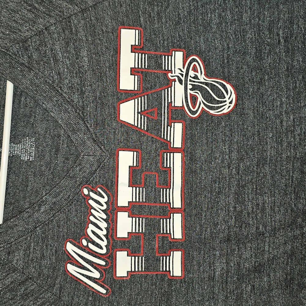 Adidas Women's Gray Miami Heat V- Neck Tee